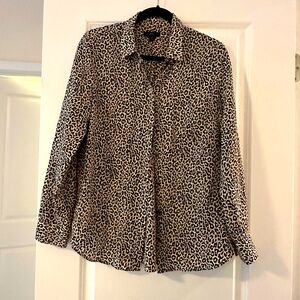J Crew  100% silk button down shirt